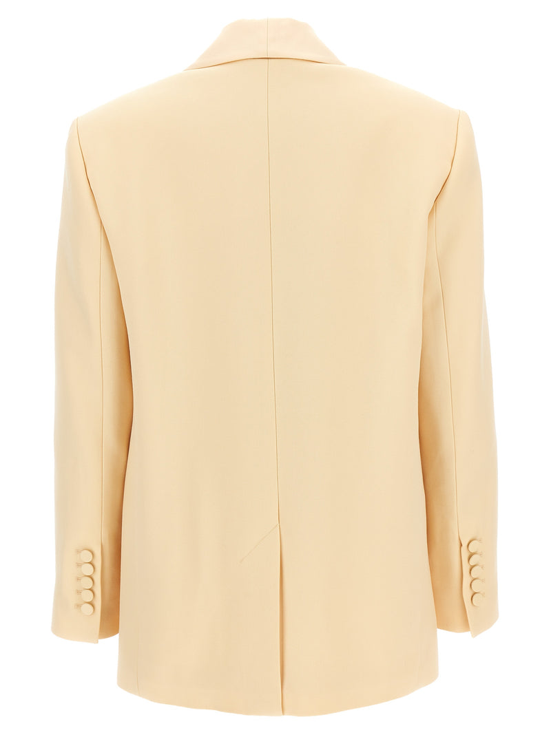 Zimmermann Beige Wool Blazer - Elegant Shawl Tux Jacket