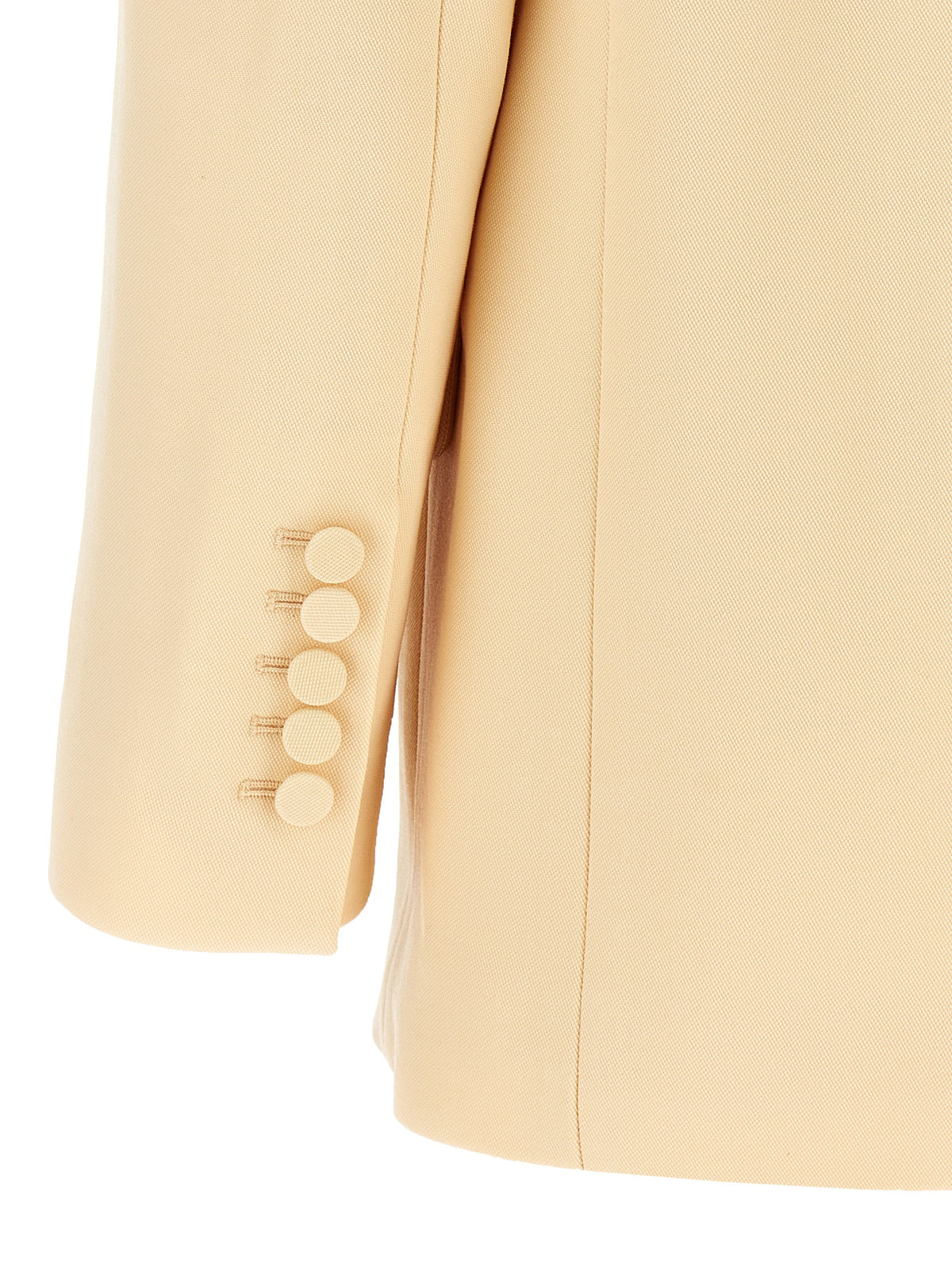 Zimmermann Beige Wool Blazer - Elegant Shawl Tux Jacket
