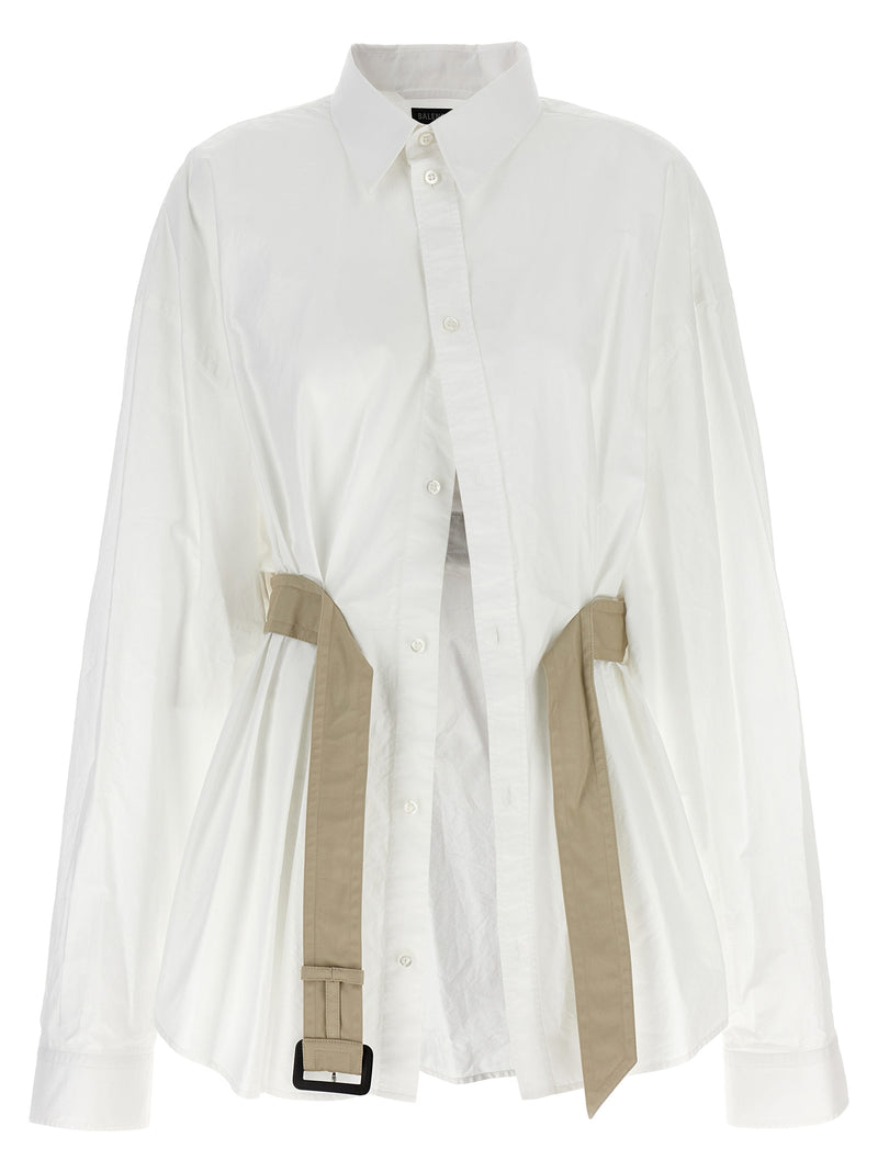 Balenciaga White Cotton Blouse - Modern Elegance for Women