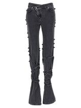 Alexander McQueen Black Cotton Flared Jeans for Women