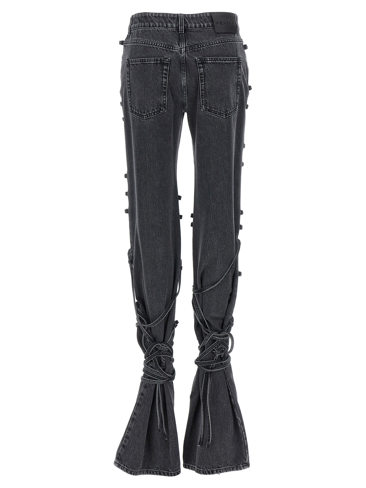 Alexander McQueen Black Cotton Flared Jeans for Women