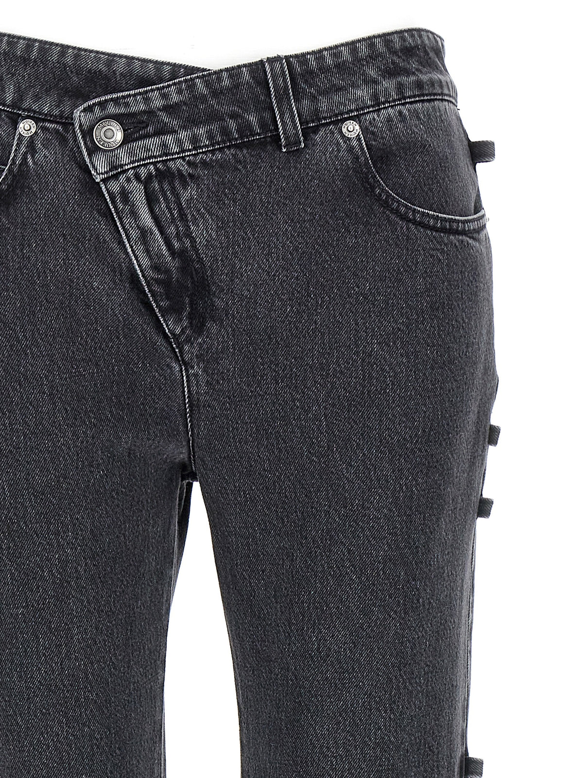 Alexander McQueen Black Cotton Flared Jeans for Women