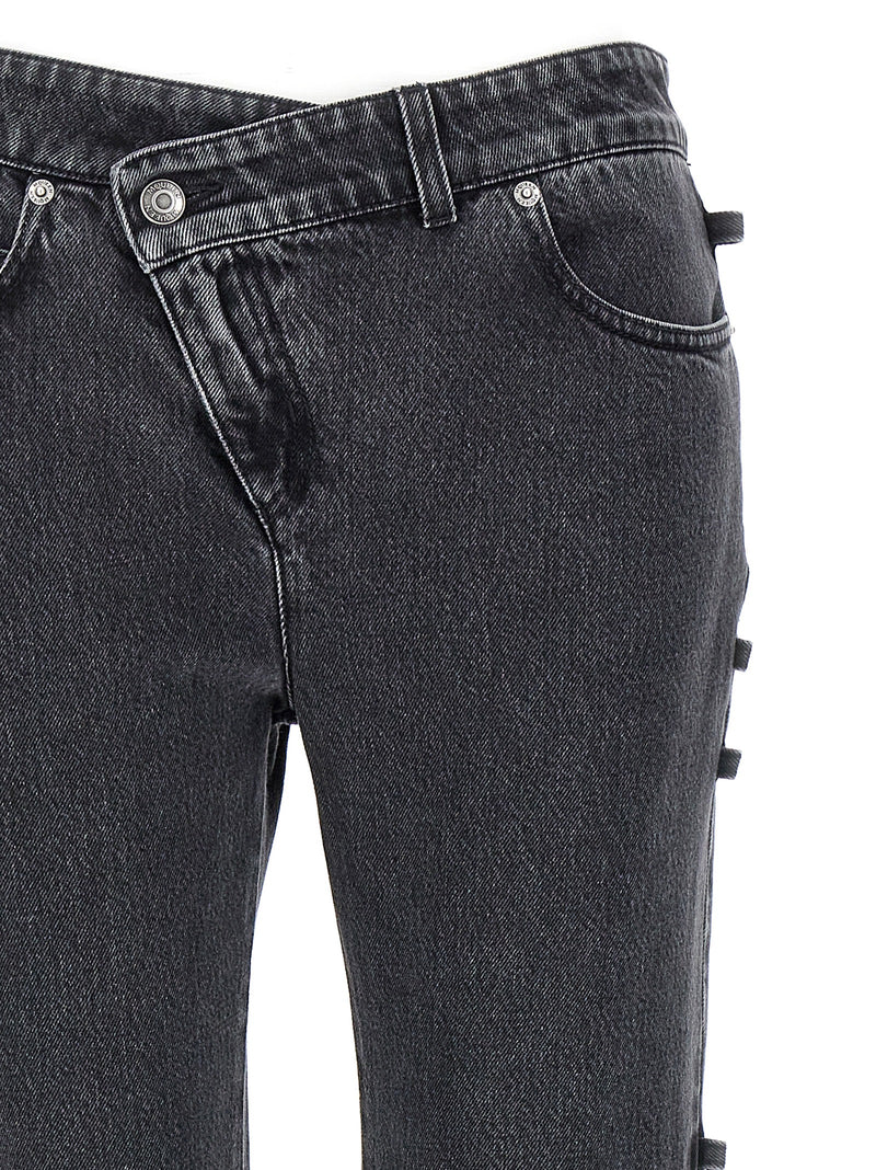 Alexander McQueen Black Cotton Flared Jeans for Women