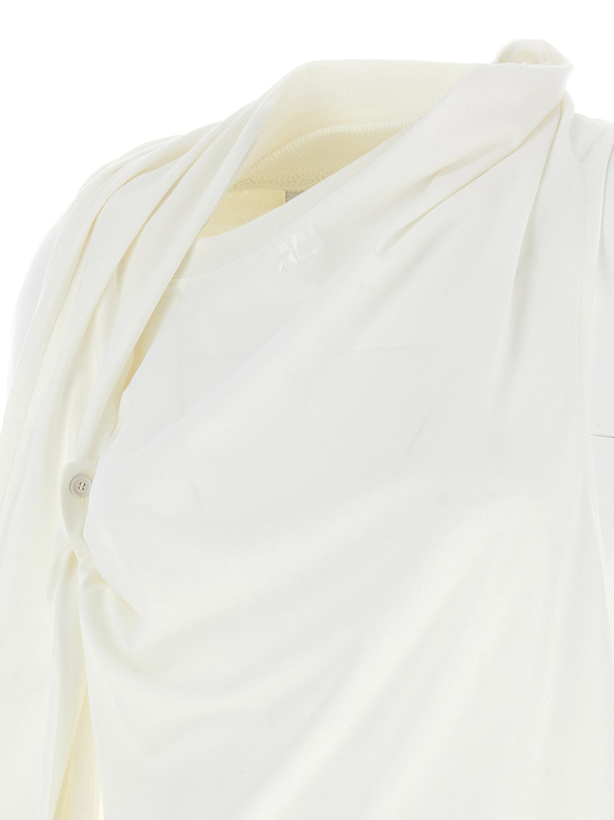 Courrèges White Cotton Long Sleeve T-Shirt
