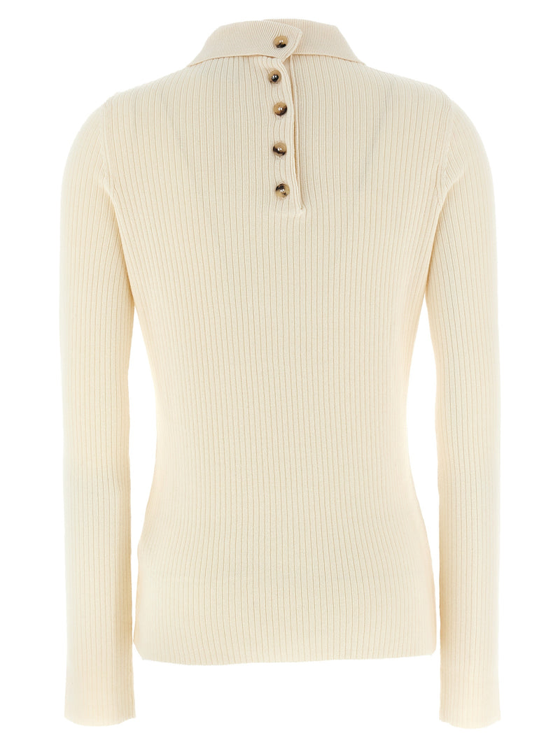 Courrèges White Cotton Cardigan - Timeless Elegance