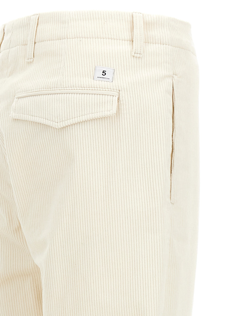 Department 5 White Cotton Casual Pants for Men