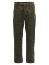 Department 5 Bicolor Cotton Pants - Green