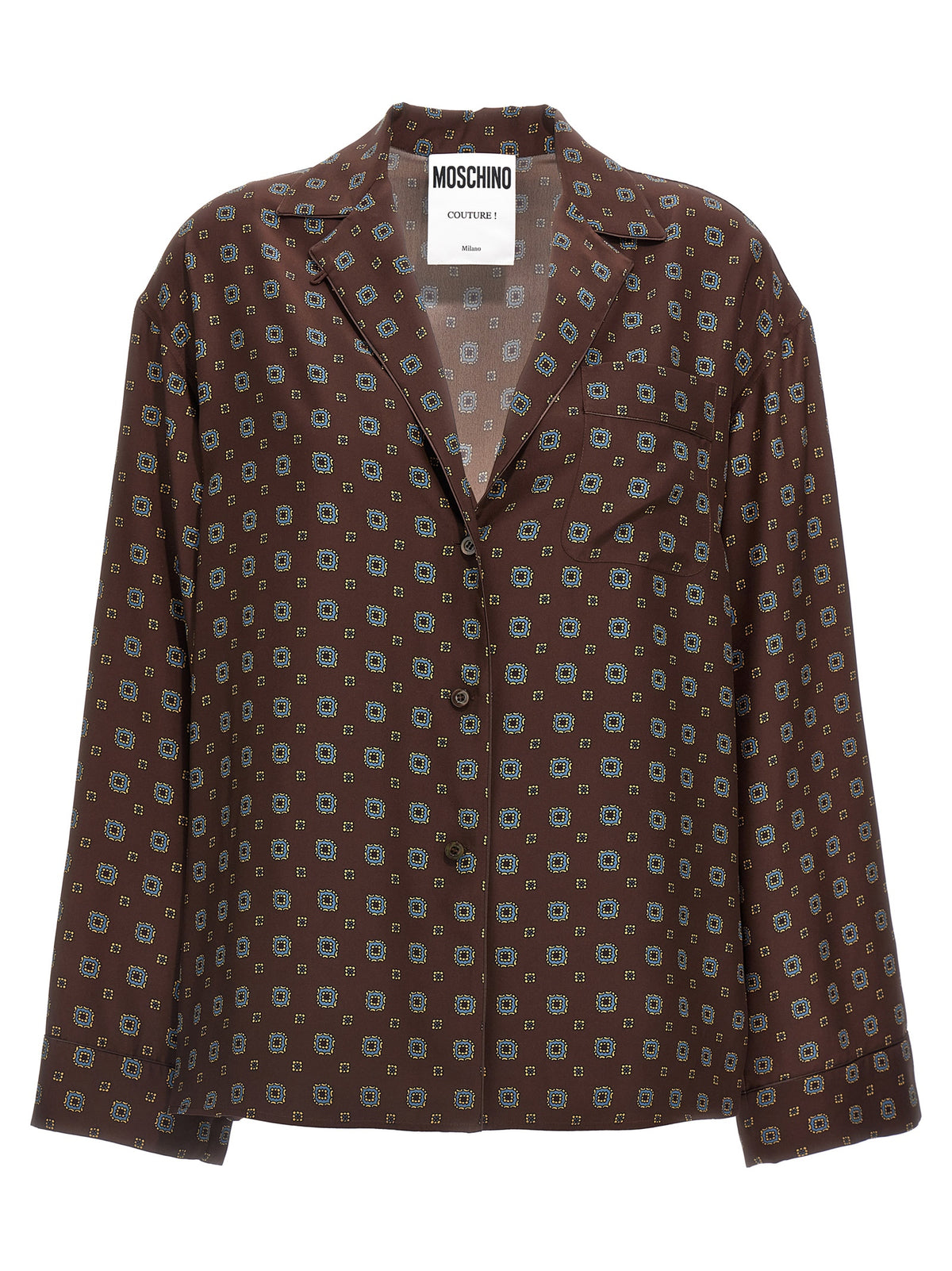 Moschino Brown Silk Blouse - Elegant Fashion Statement