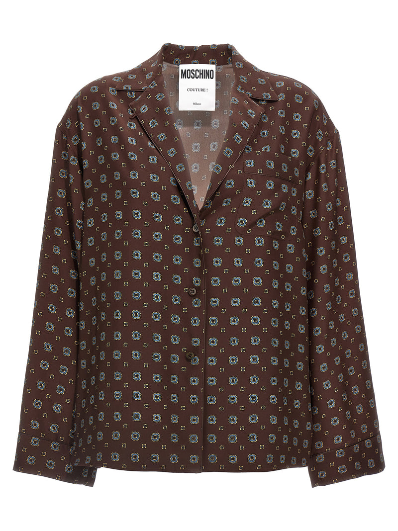 Moschino Brown Silk Blouse - Elegant Fashion Statement