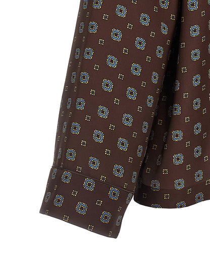 Moschino Brown Silk Blouse