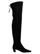 Roger Vivier Black Goatskin Over The Knee Boots