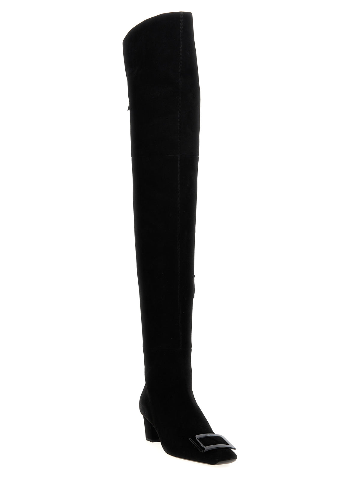 Roger Vivier Black Goatskin Over The Knee Boots
