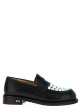 MACH & MACH Bicolor Calfskin Slip-On Loafers for Women