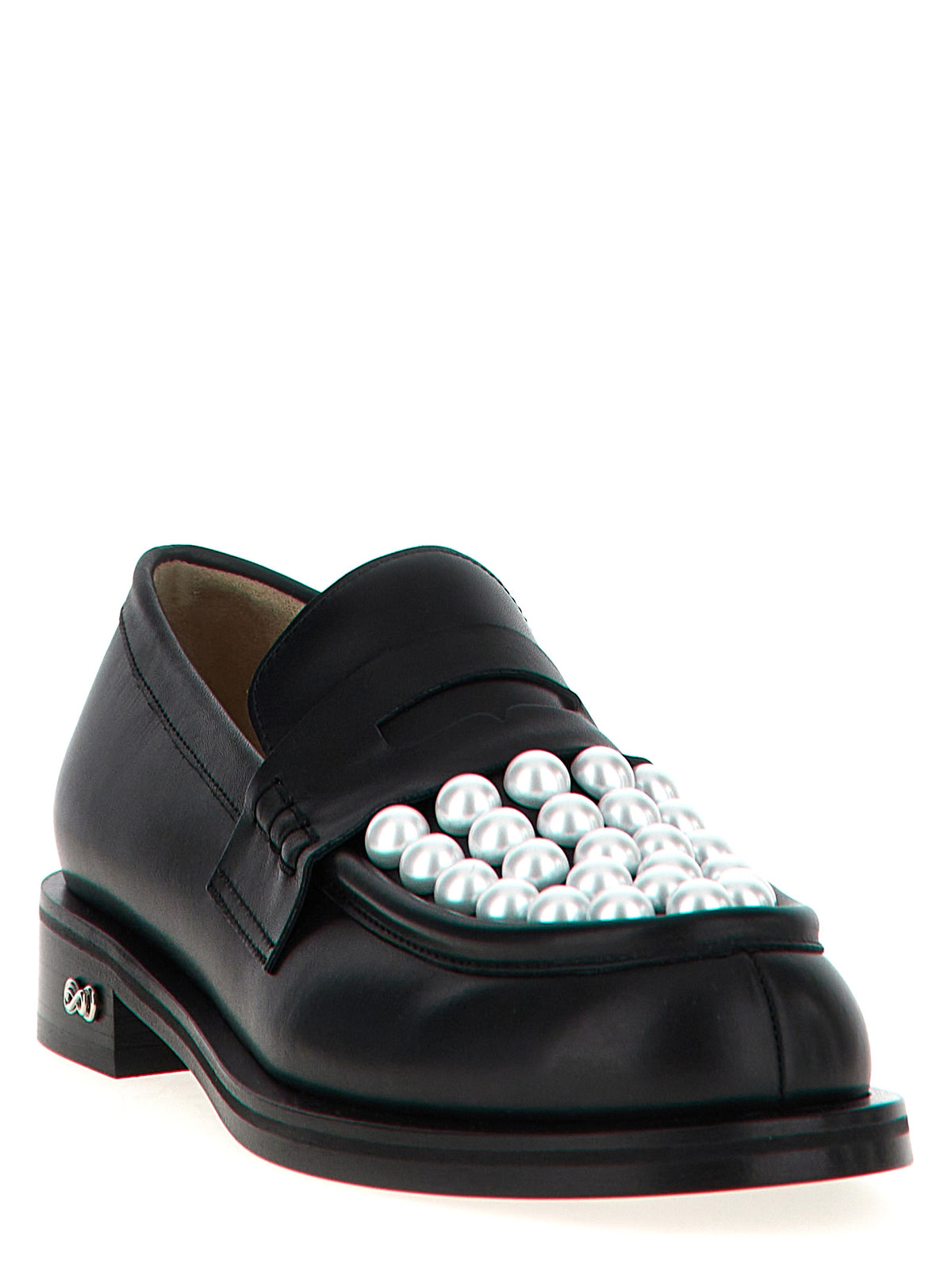 MACH & MACH Bicolor Calfskin Slip-On Loafers for Women