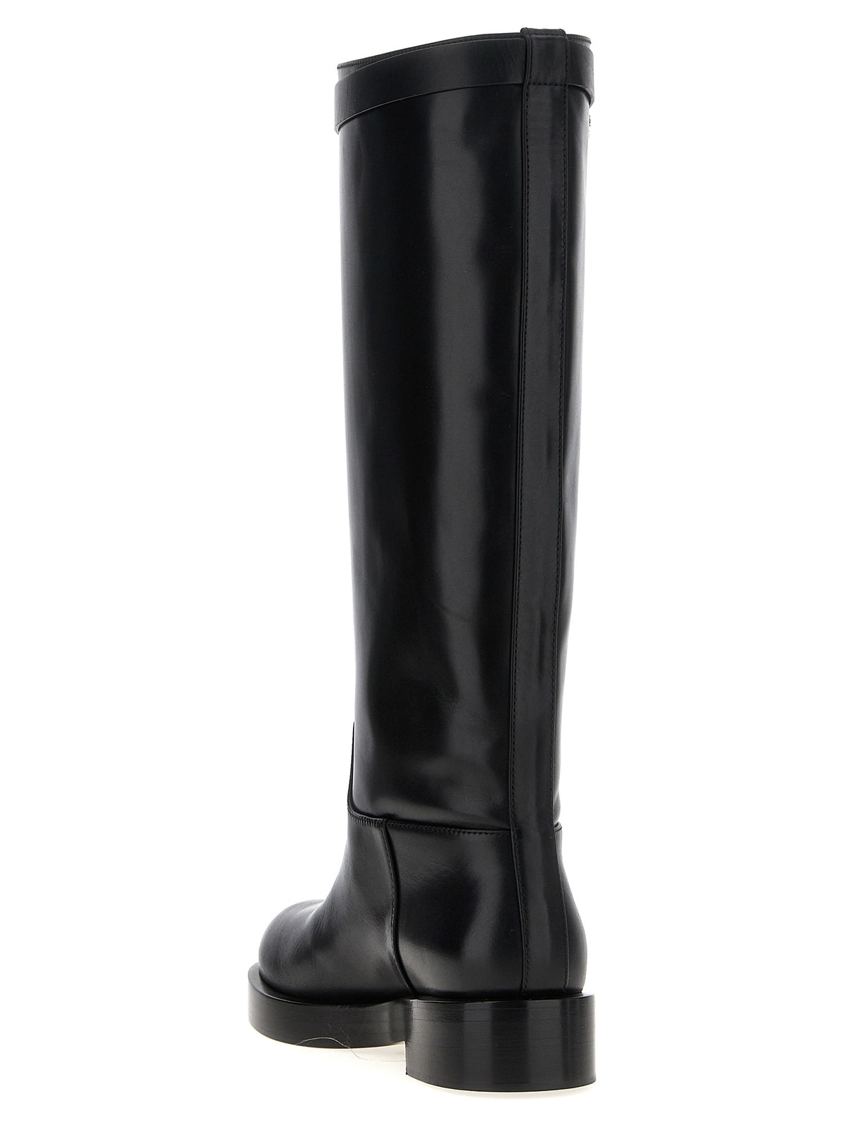 MACH & MACH Black Calfskin Over The Knee Boots