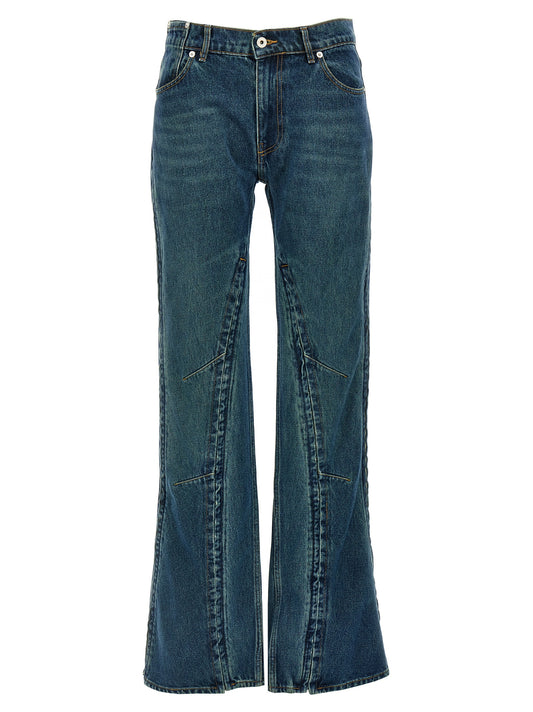 Y/PROJECT Blue Cotton Flared Jeans