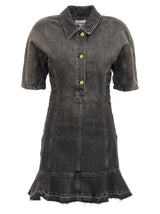 Ganni Black Cotton Short Dress - Chic Tint Edge Design