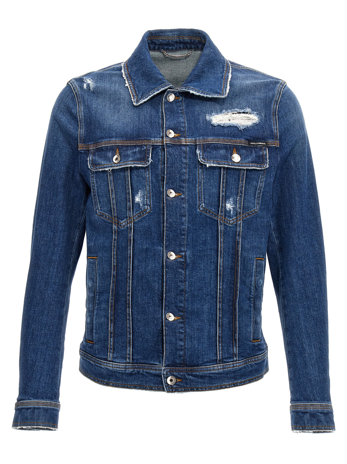 Dolce & Gabbana Blue Cotton Denim Jacket for Men