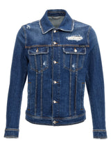 Dolce & Gabbana Blue Cotton Denim Jacket for Men