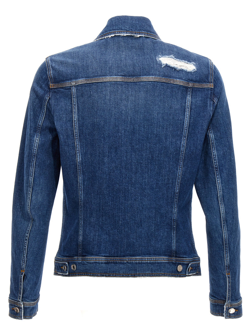 Dolce & Gabbana Blue Cotton Denim Jacket for Men