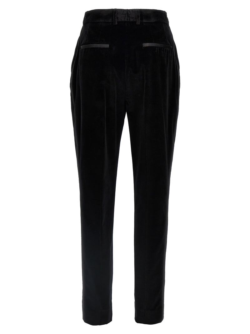 Dolce & Gabbana Black Cotton Dress Pants for Women
