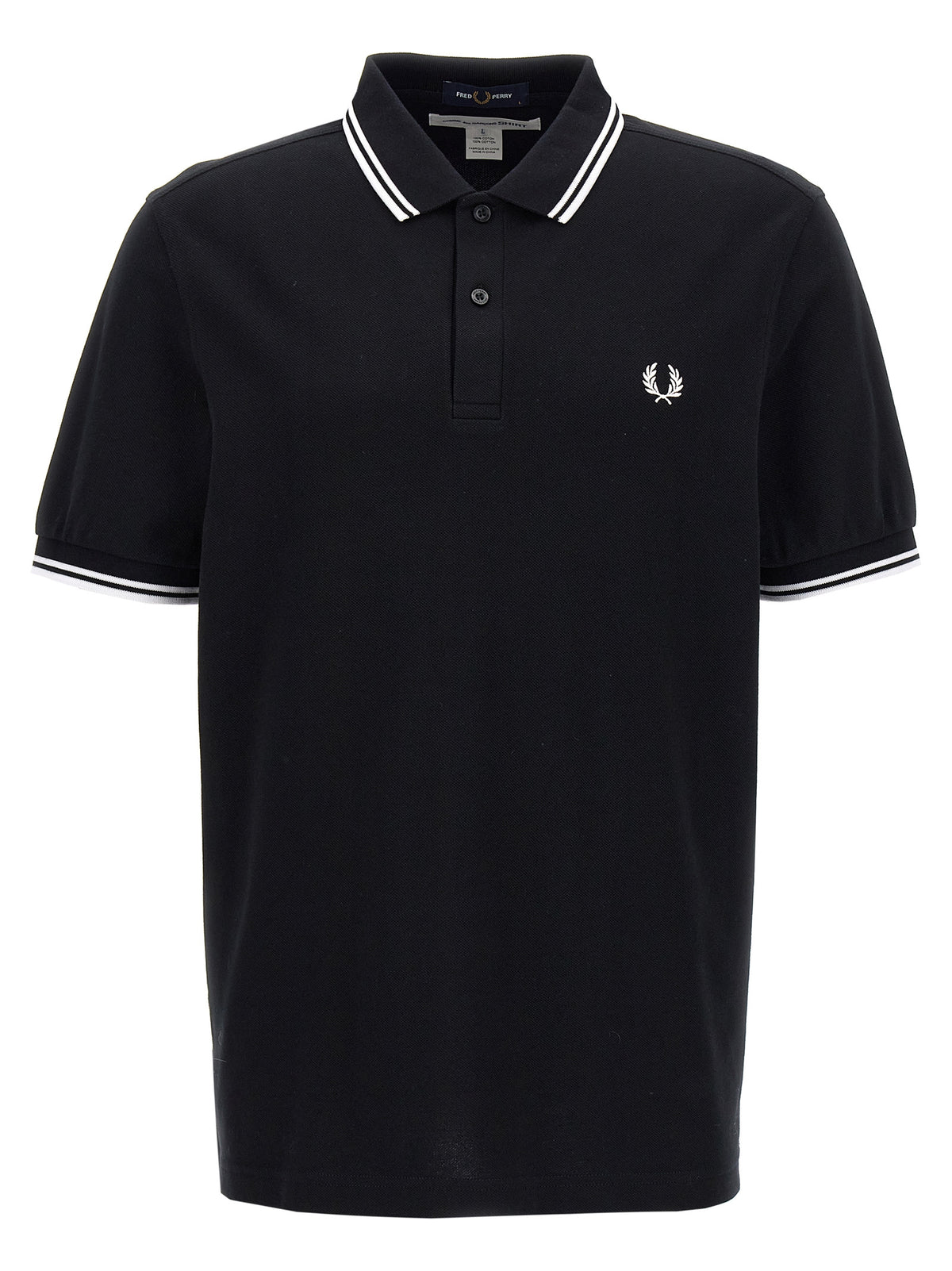 Comme Des Garçons Bicolor Cotton Polo Shirt - White/Black