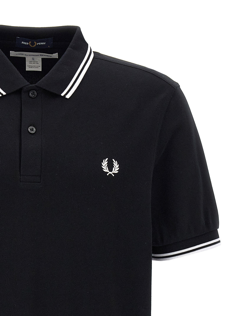 Comme Des Garçons Bicolor Cotton Polo Shirt