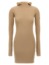 Fendi Beige Wool Short Dress - Luxurious Elegance