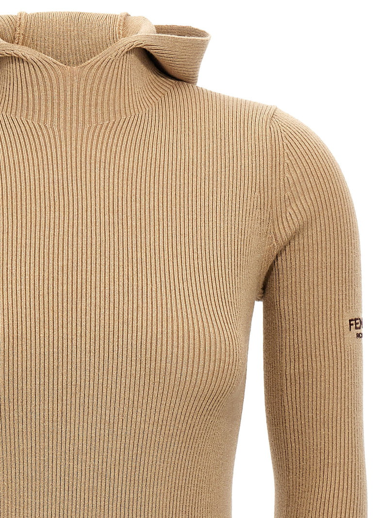Fendi Beige Wool Short Dress - Luxurious Elegance