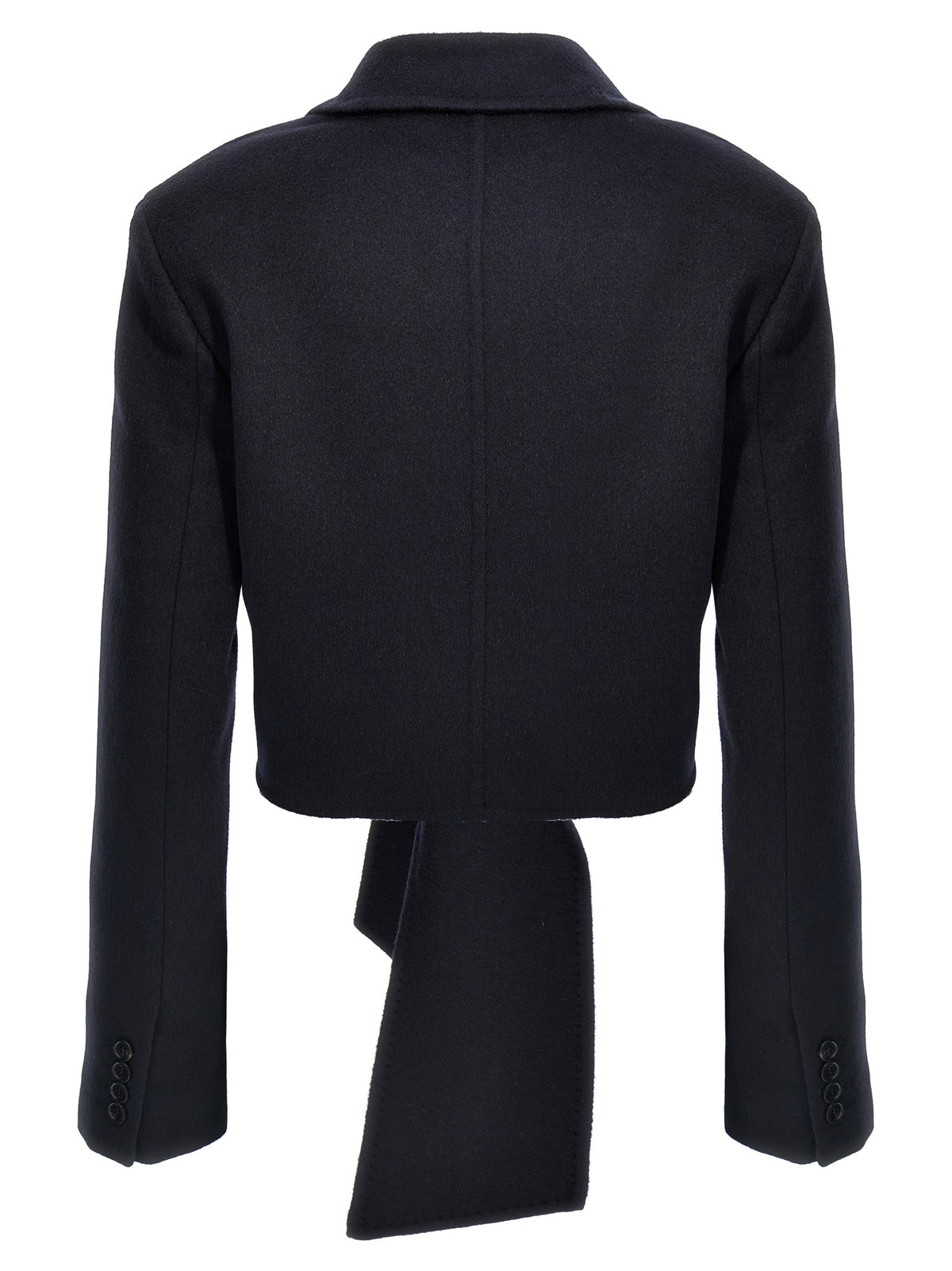 Max Mara Corone Blue Wool Full-Length Jacket