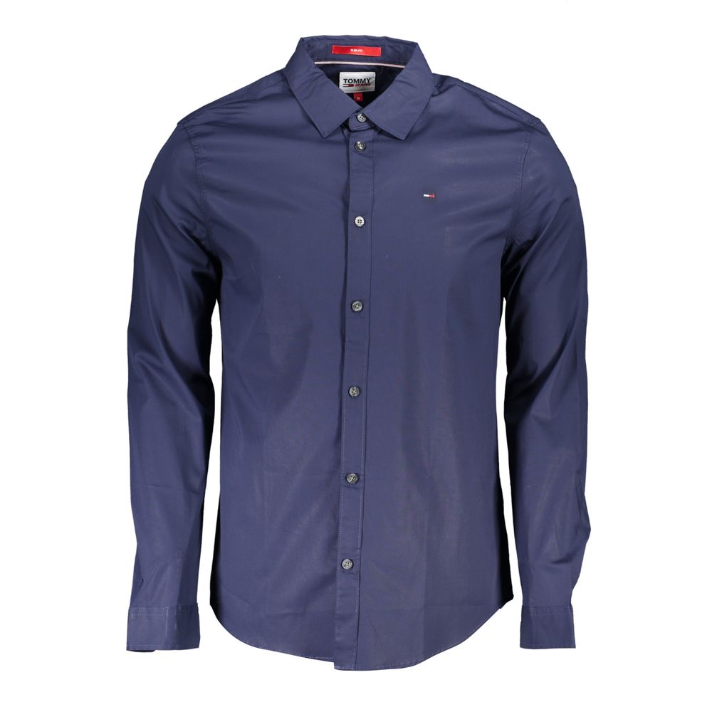 Chemise en Coton Bleue pour Hommes Tommy Hilfiger