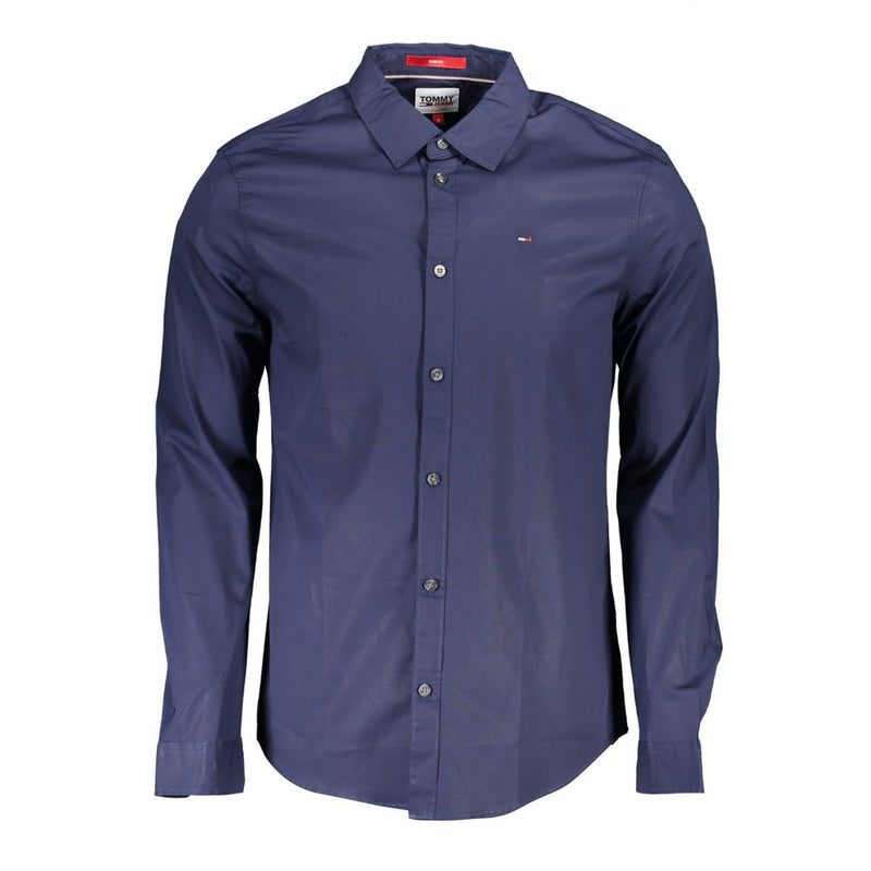 Chemise en Coton Bleue pour Hommes Tommy Hilfiger