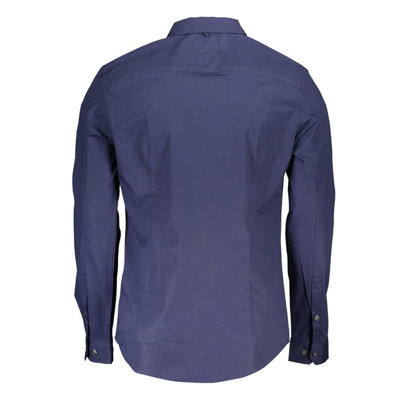 Chemise en Coton Bleue pour Hommes Tommy Hilfiger