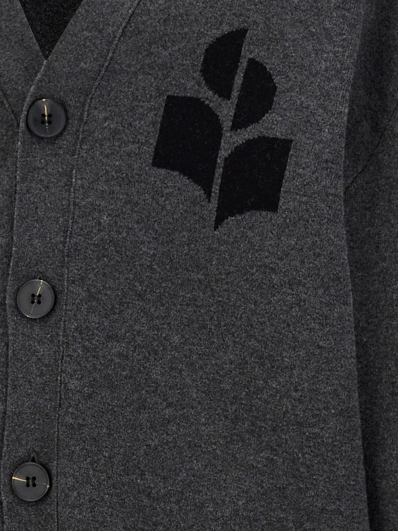 Isabel Marant Curtis Gray Cotton Cardigan for Men