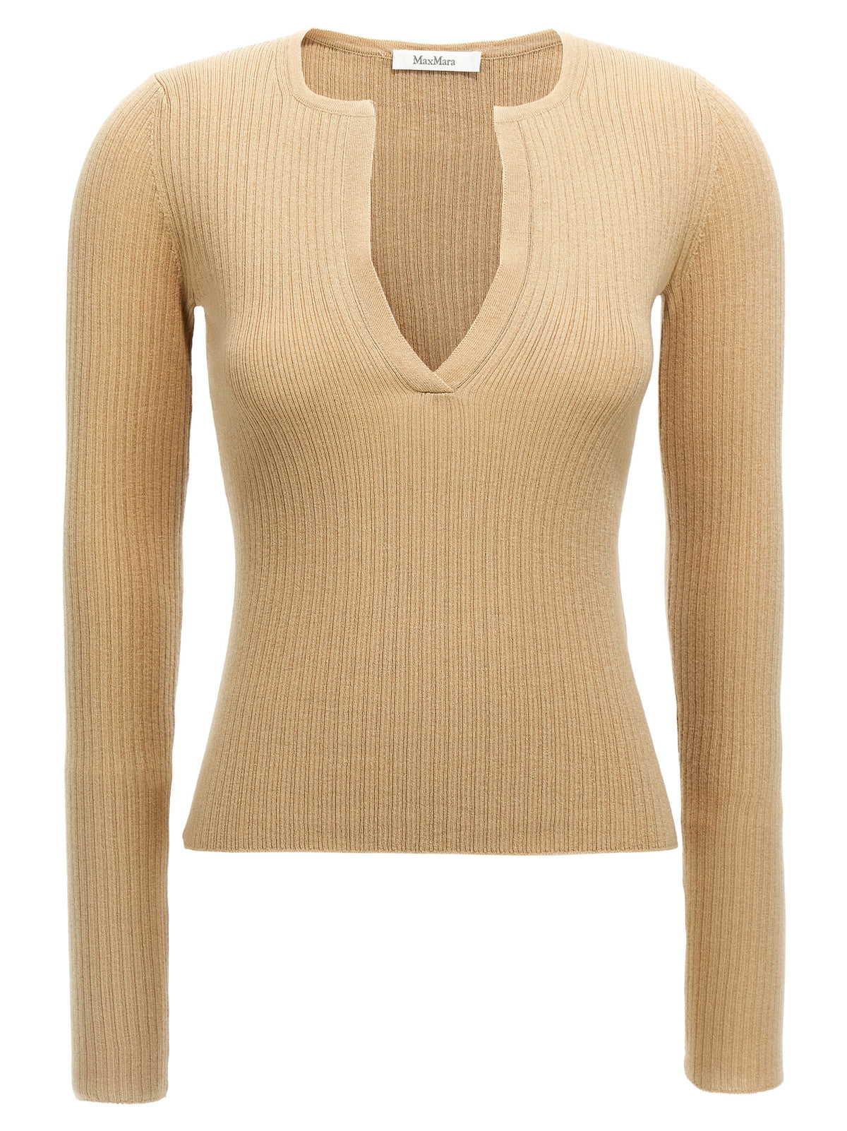 Max Mara Urlo Beige Silk and Cashmere Cardigan