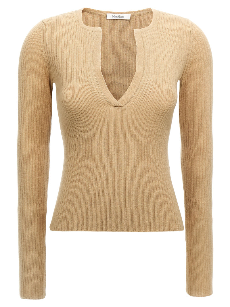 Max Mara Beige Silk Cardigan