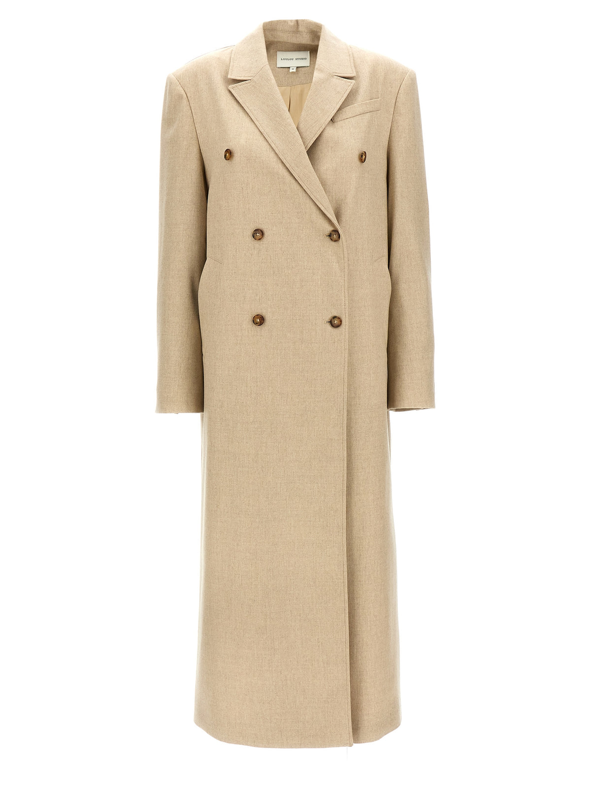 Loulou De Saison Zeno Beige Virgin Wool Coat