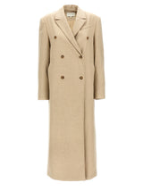 Loulou De Saison Zeno Beige Virgin Wool Coat