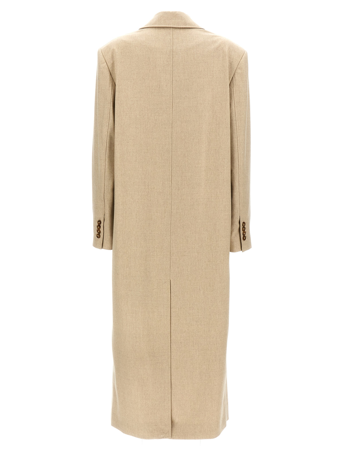 Loulou De Saison Zeno Beige Virgin Wool Coat