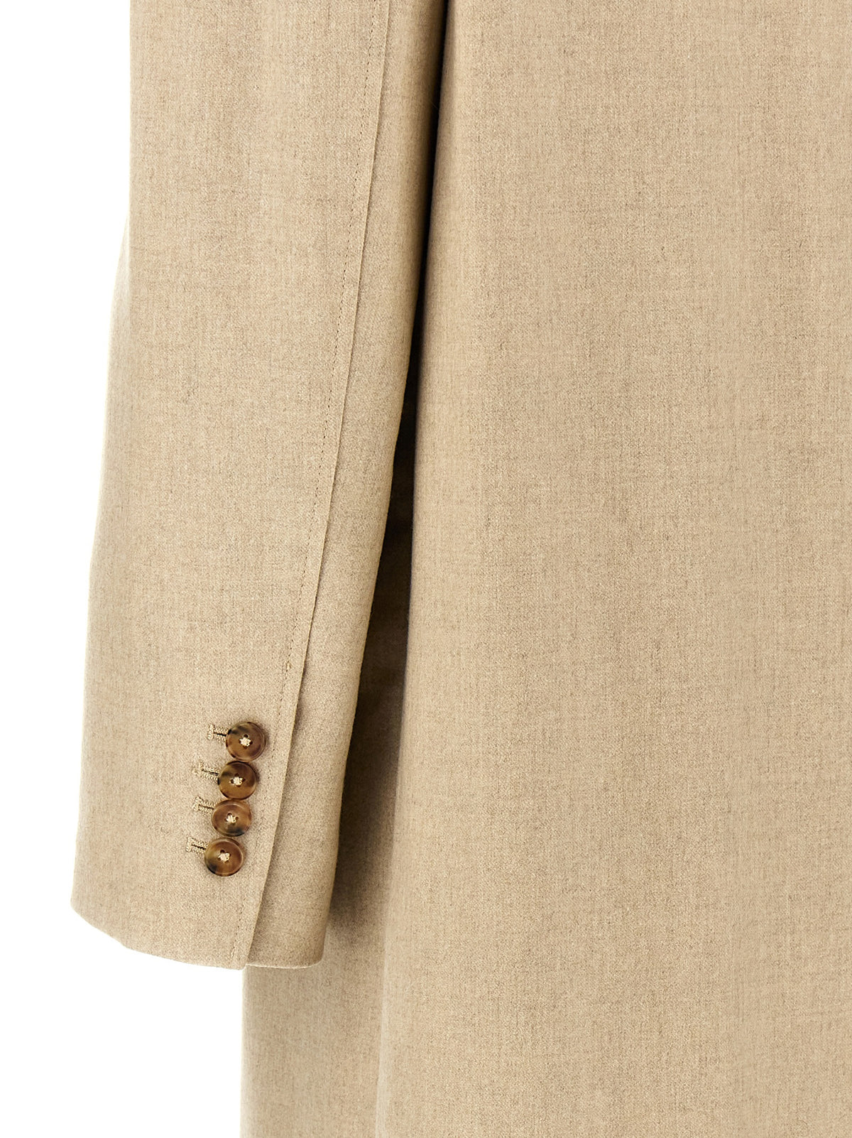 Loulou De Saison Zeno Beige Virgin Wool Coat