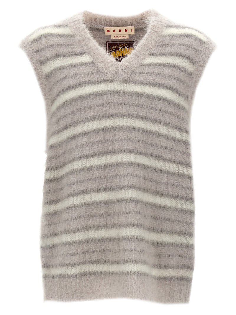 Marni Gray Mohair Sweatshirt - Fuzzy Wuzzy Vest