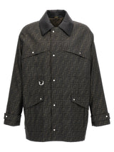 Fendi Brown Polyester Full-Length Jacket