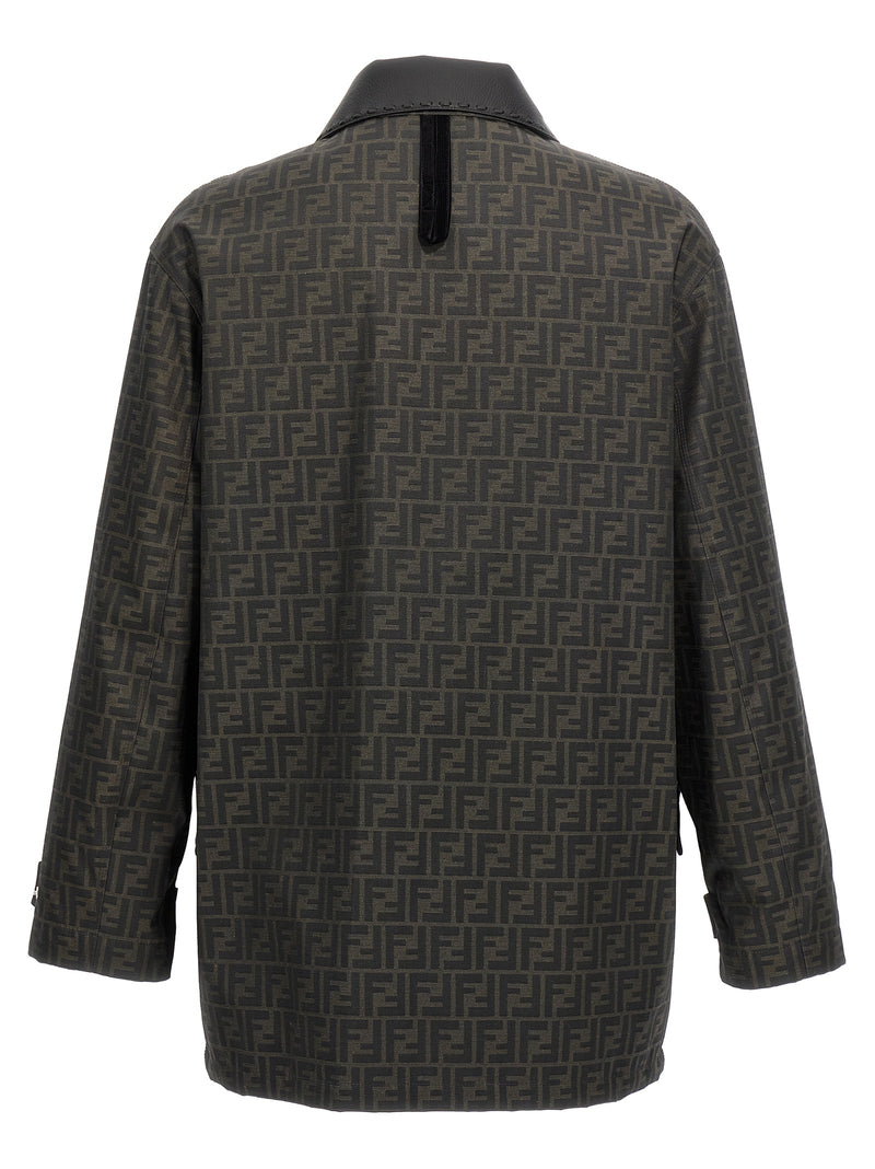 Fendi Brown Polyester Full-Length Jacket