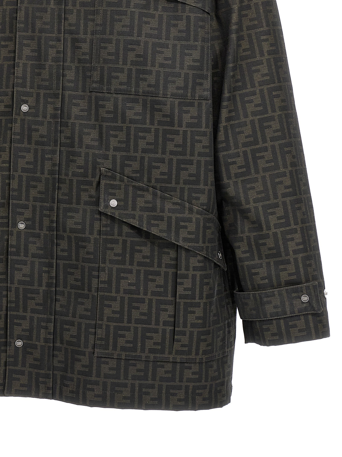 Fendi Brown Polyester Full-Length Jacket