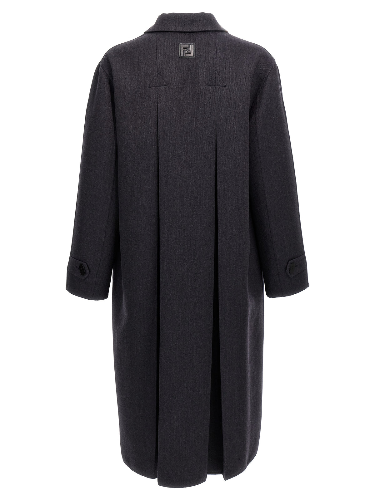 Fendi Blue Virgin Wool Coat for Men