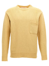 Marni Bicolor Wool Cardigan - Yellow