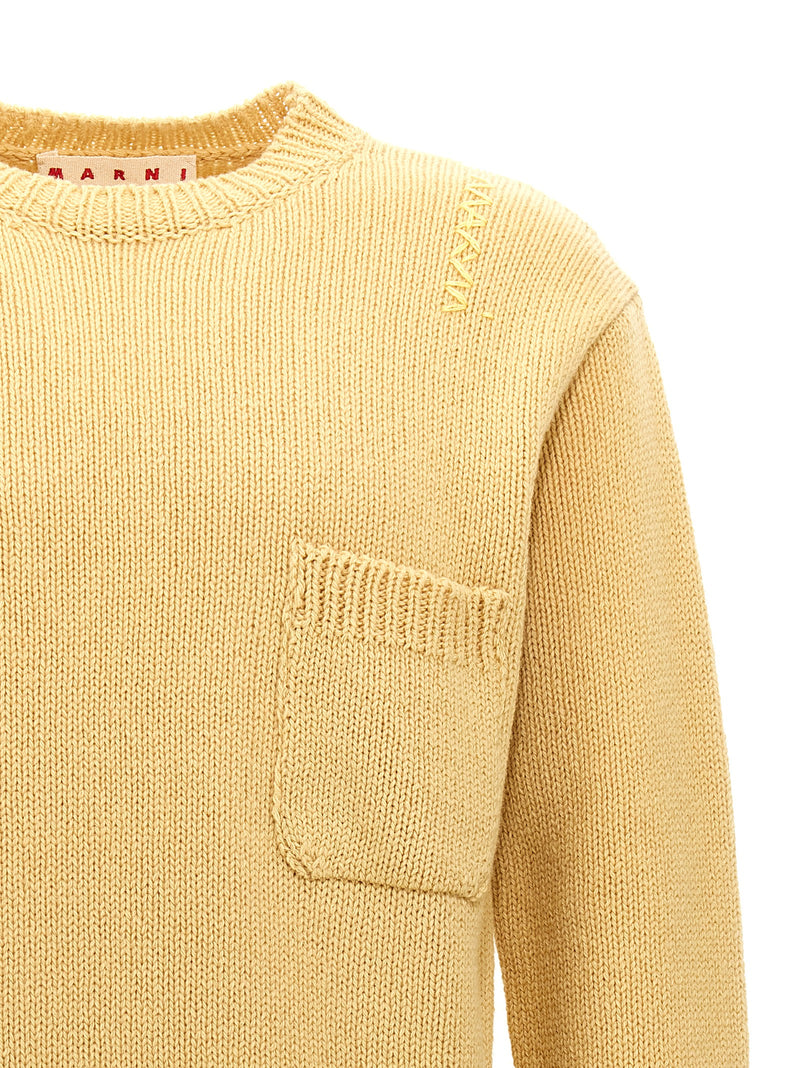 Marni Bicolor Wool Cardigan - Luxurious Yellow Sweater for Men