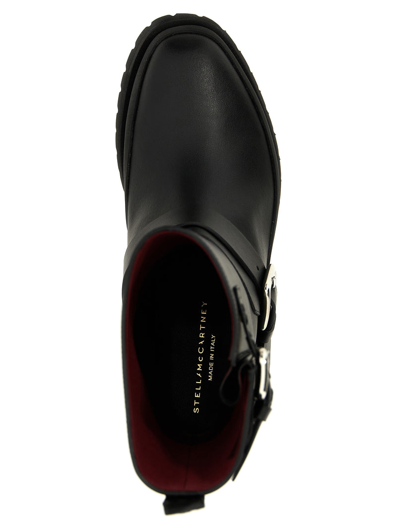 Stella McCartney Biker Black Polyester Ankle Boots