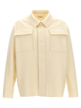 Jil Sander White Wool Blouse for Men