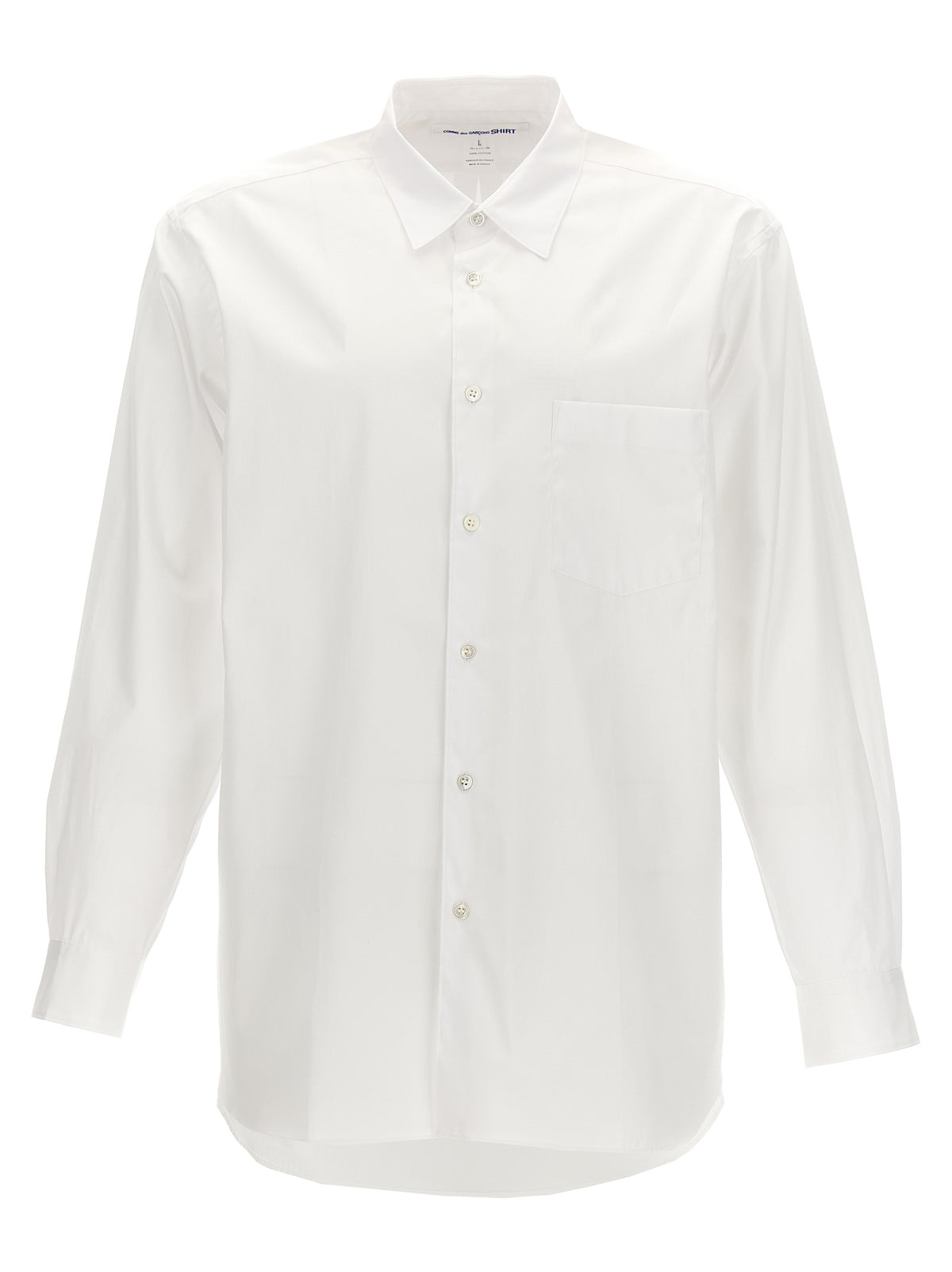 Comme Des Garçons White Cotton Blouse - Timeless Elegance